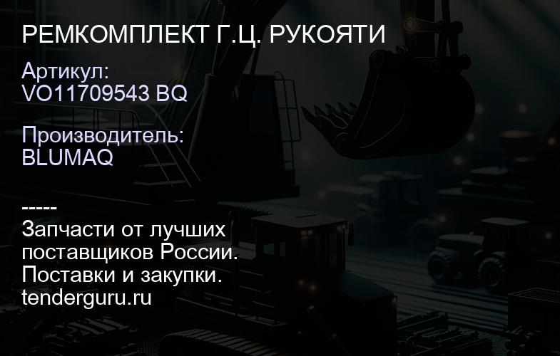 VO11709543 BQ РЕМКОМПЛЕКТ Г.Ц. РУКОЯТИ | купить запчасти